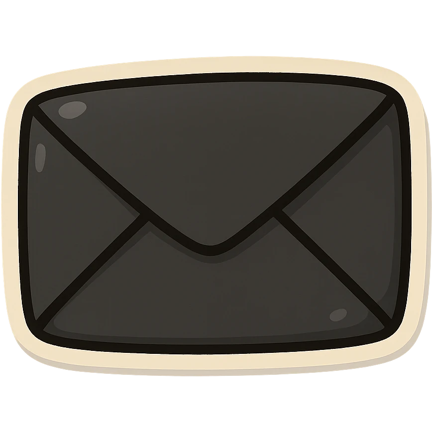 simple black envelope emoji