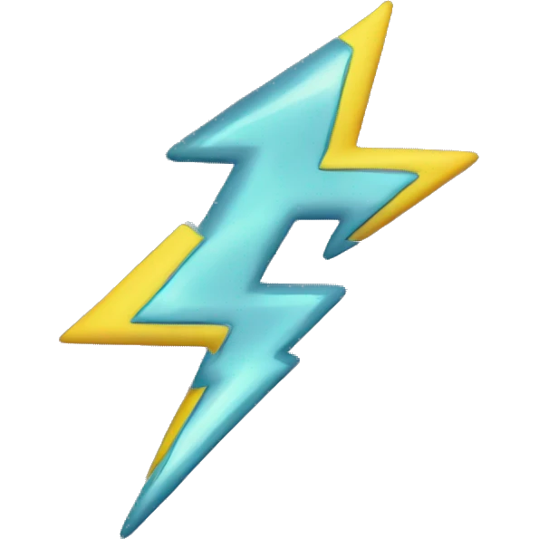 right yellow color lightning emoji