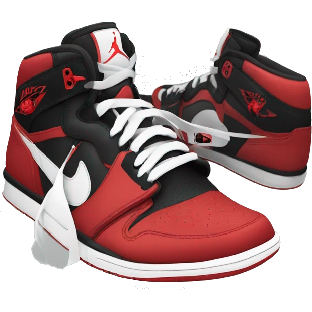 Red black and white Nike Jordans  emoji
