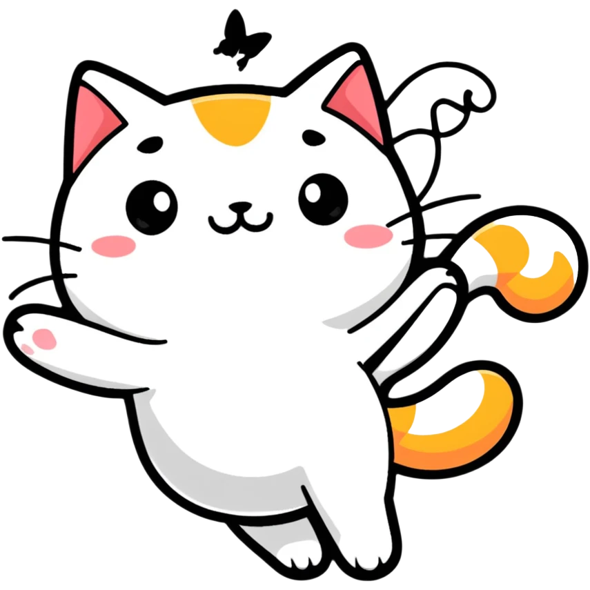 flying cat emoji