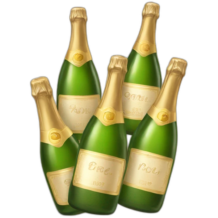 6 champagne bottles emoji