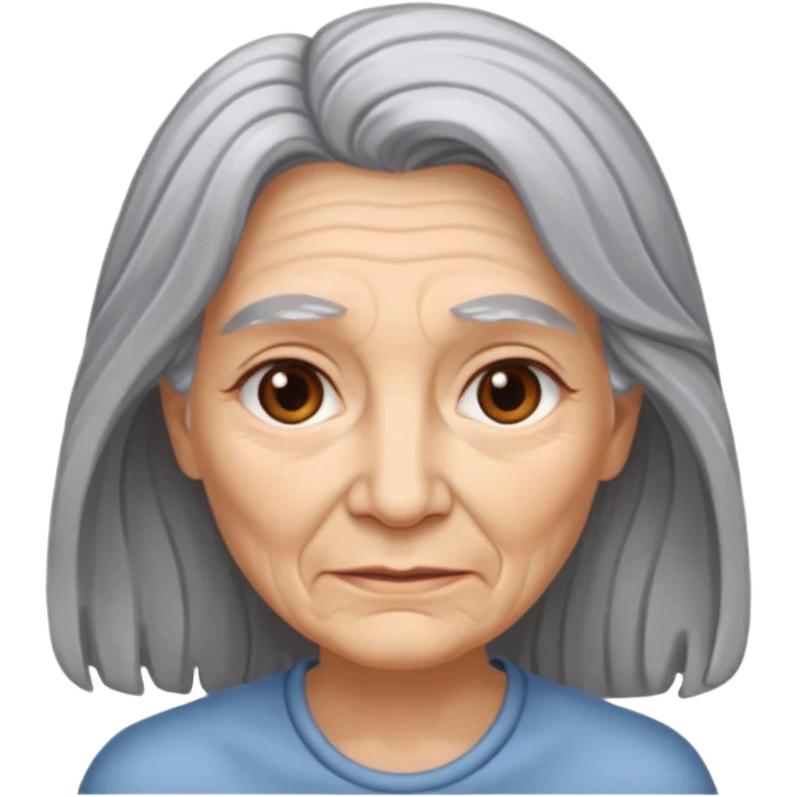 cara vieja por un lado y cara joven por otro lado de una mujer emoji
