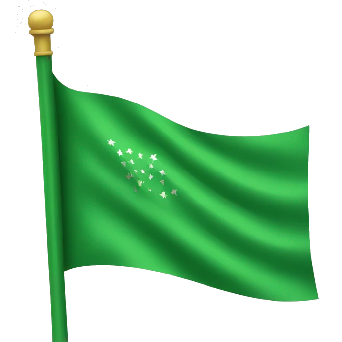 Green waving flag emoji