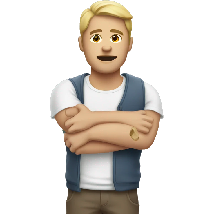 man with broken arm plaster emoji