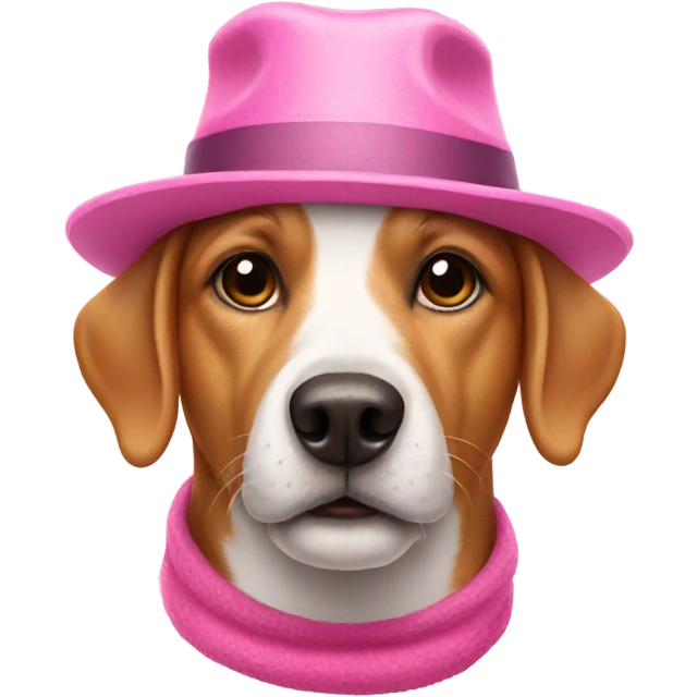 Dog with pink hat emoji