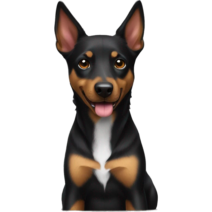 Black australian kelpie and german shepherd mix dog emoji