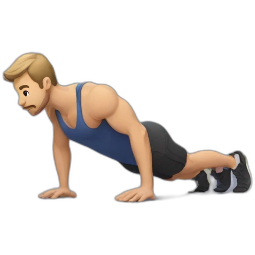 man doing push ups. emoji