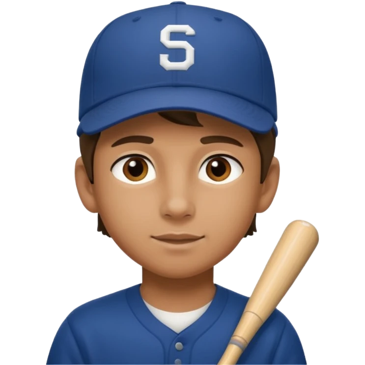 teenage boy with a baseball hat on emoji