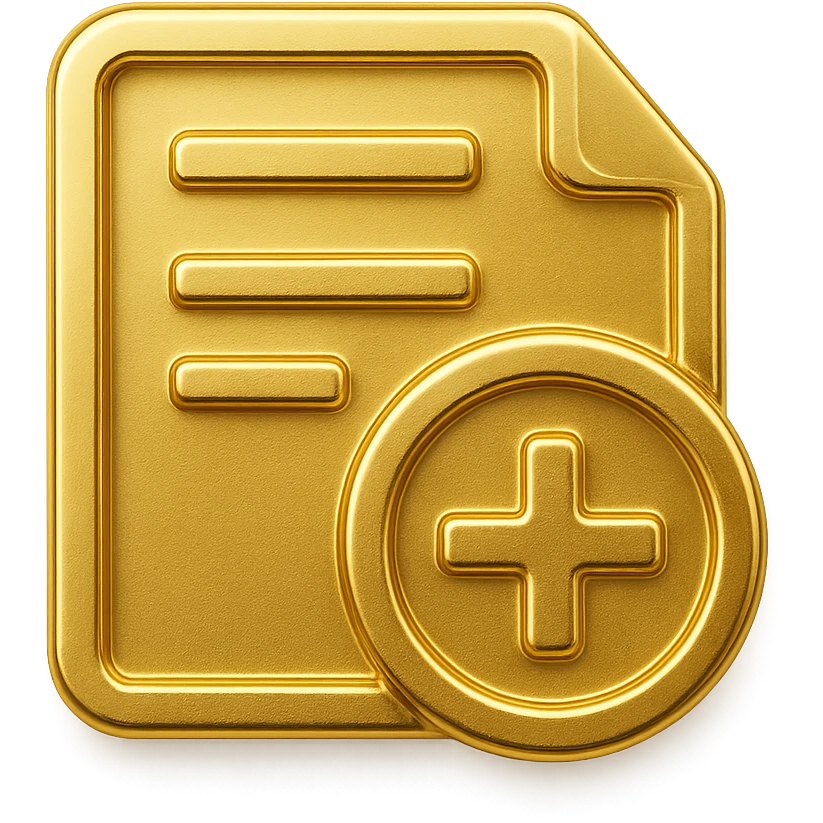 gold icon representing a subscription, elegant and premium, metallic gold finish, simple and recognizable, no text emoji