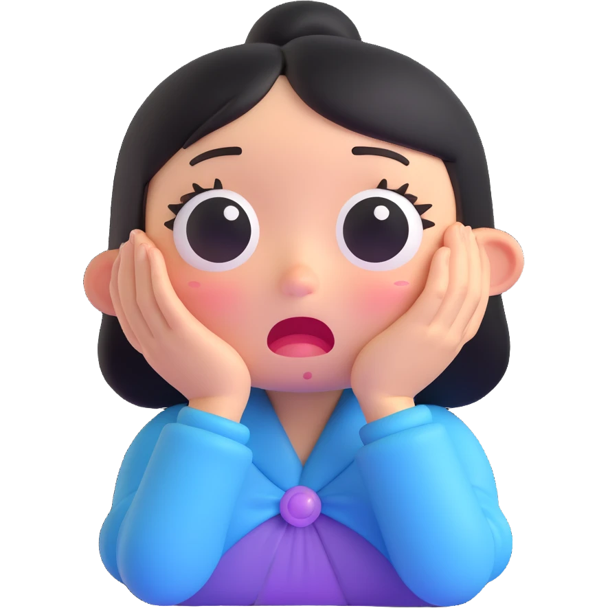A cute fairytale character crying emoji