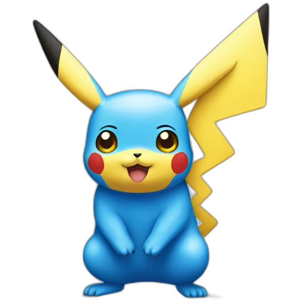 blue pikachu emoji