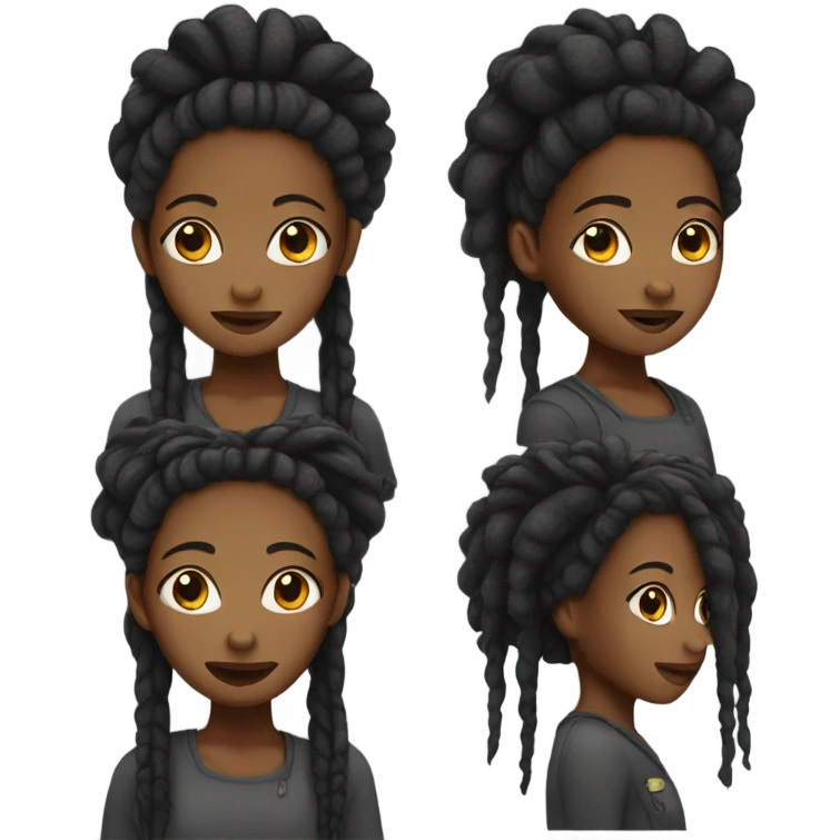 Black girl with dreadlocks emoji
