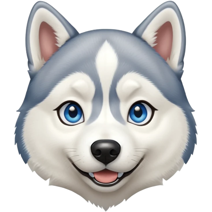 Happy siberian husky emoji
