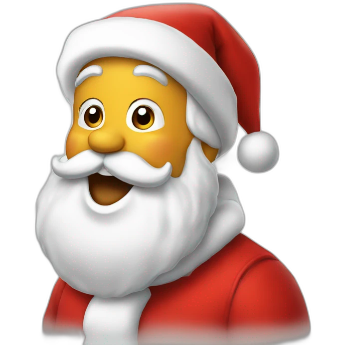 santa claus singing emoji