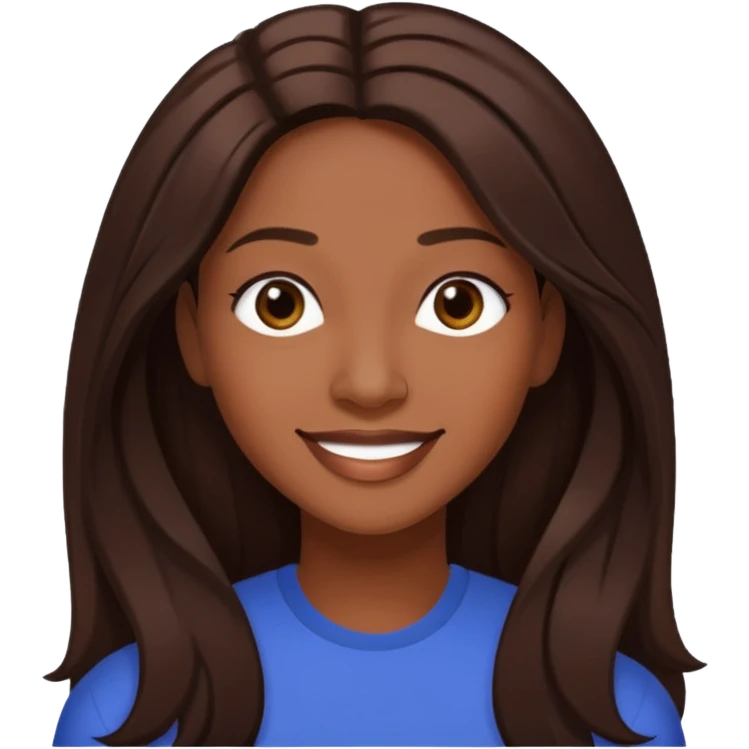 Lelee from SWV with long dark brown hair emoji