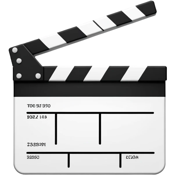 ultra minimal clapperboard, only 5-6 lines total, pure geometric abstraction, absolute minimalism emoji
