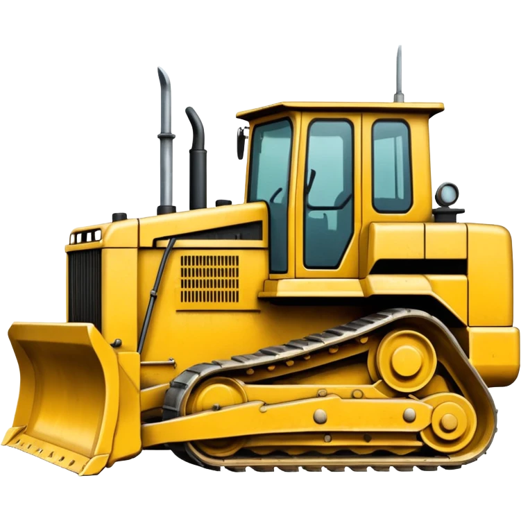 Design a bulldozer truck with a large front blade emoji