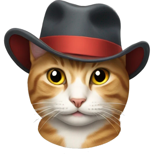 Cat with hat emoji