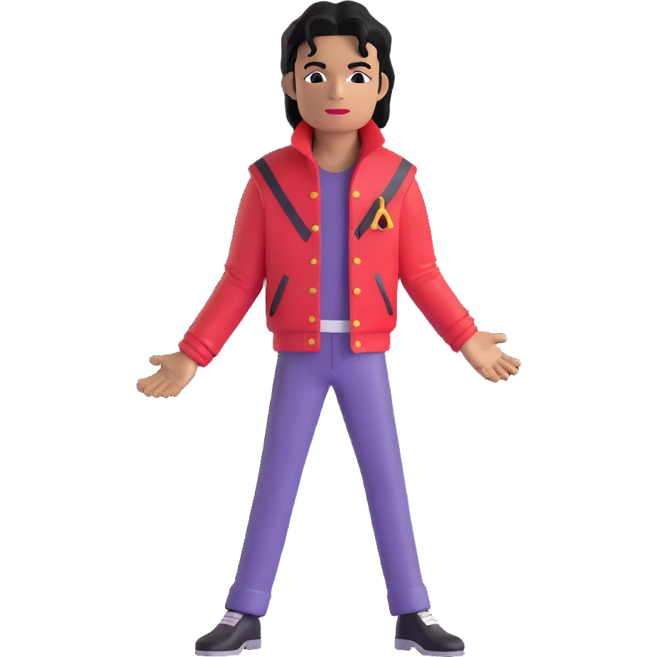 Michael Jackson with his Thriller jacket emoji