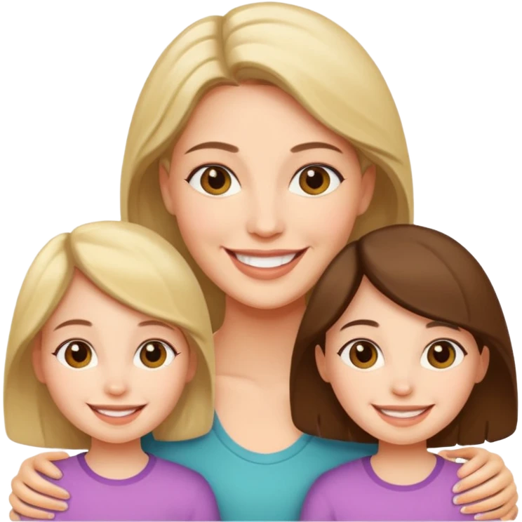 A mum and her two daughters emoji