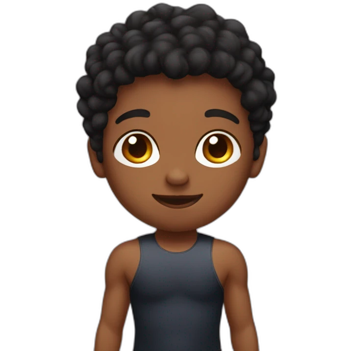 Full boy in gym leotard emoji