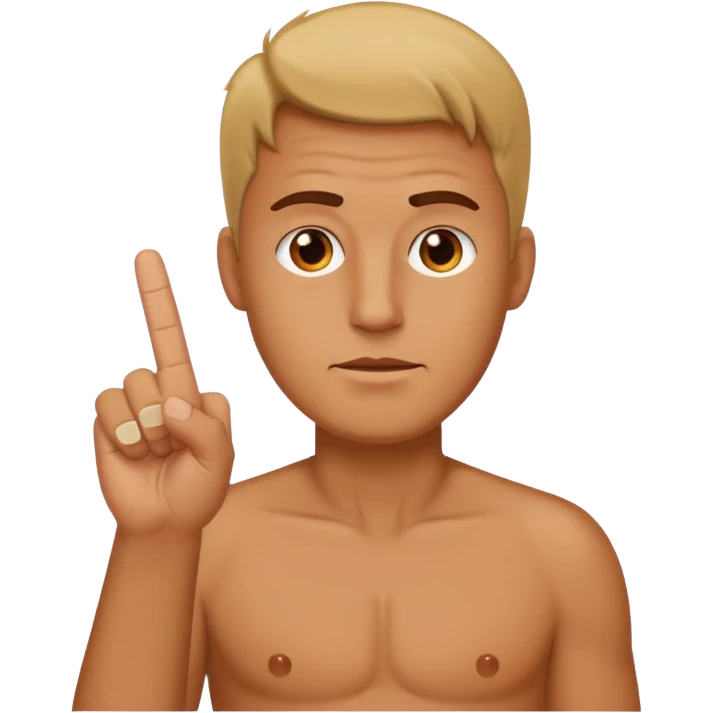 Man sticking up middle finger  emoji