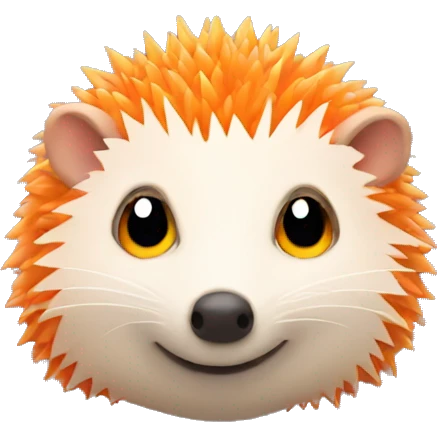 an orange hedgehog emoji