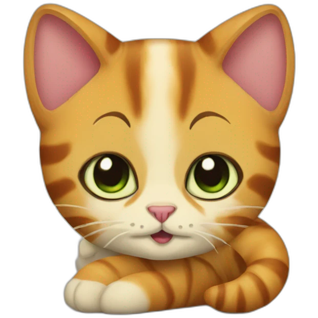 pistaccio cat as croissant emoji