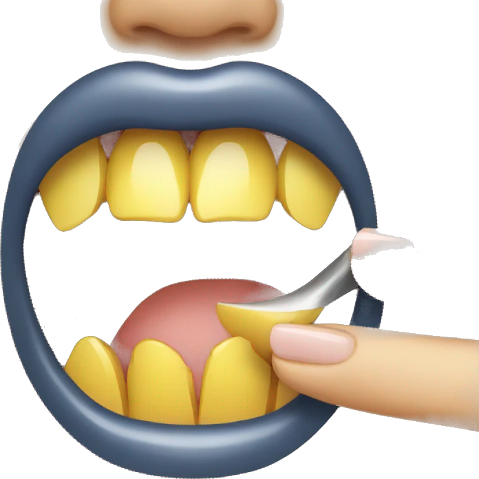 Biting nails emoji