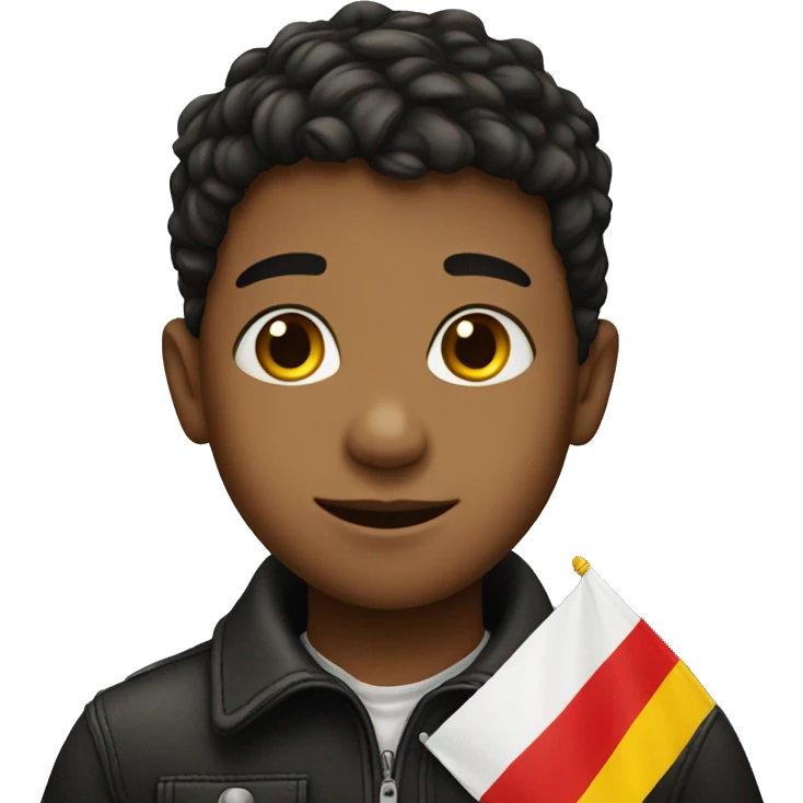 Boy with german flag emoji