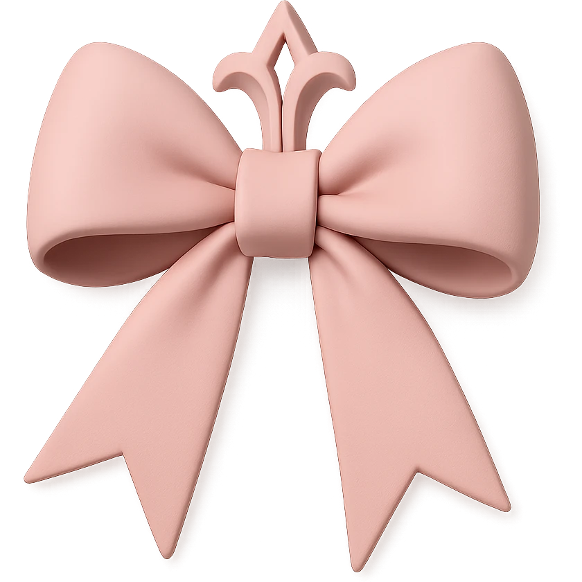 pink gothic bow emoji