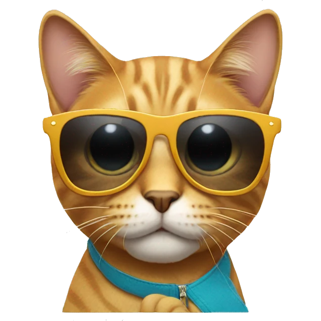 Cat with sunglasses emoji