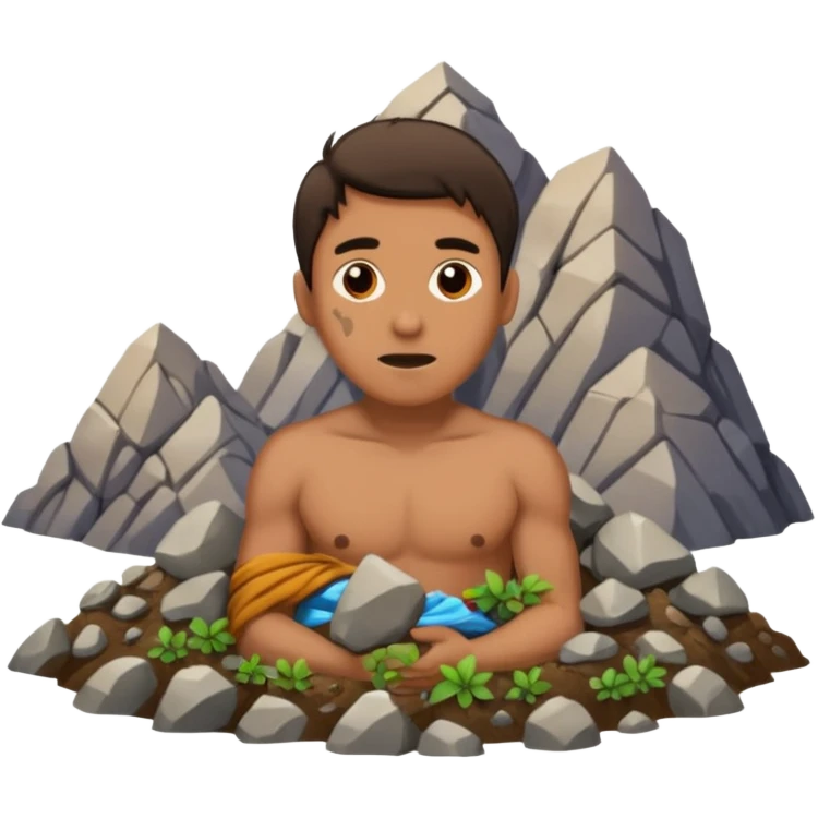 homme qui une montagne coincé dans les fesse emoji