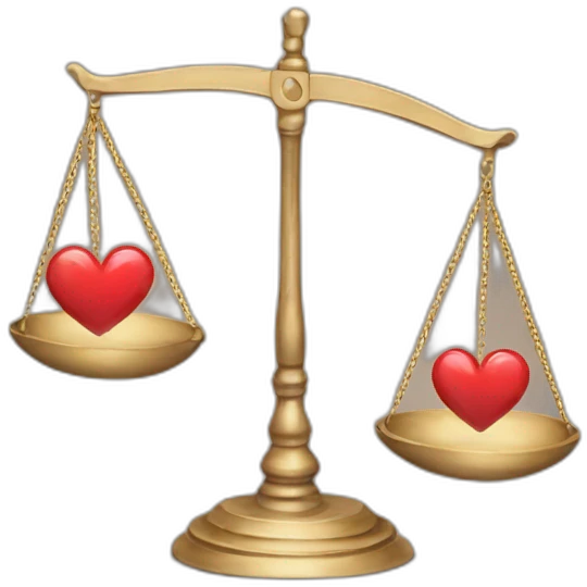 Balance Scale Heart emoji