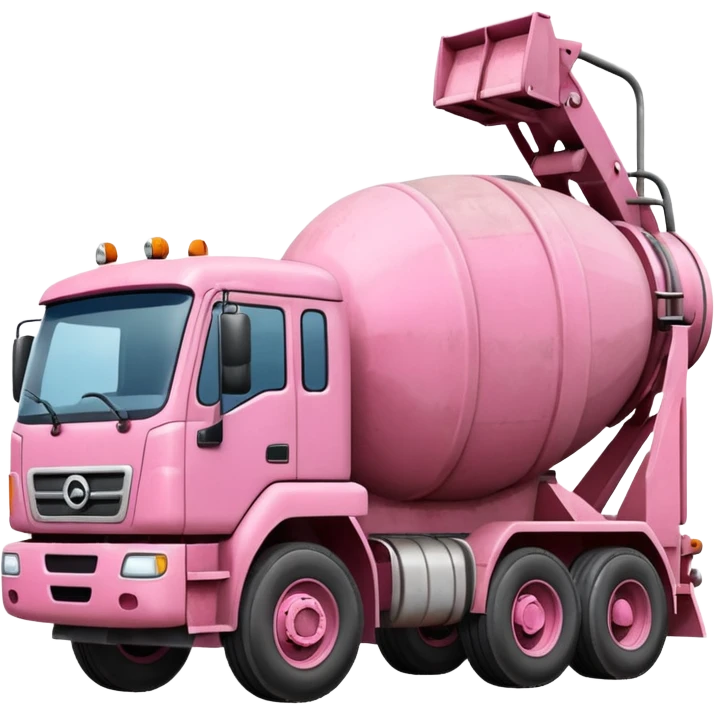 Pink cement truck emoji