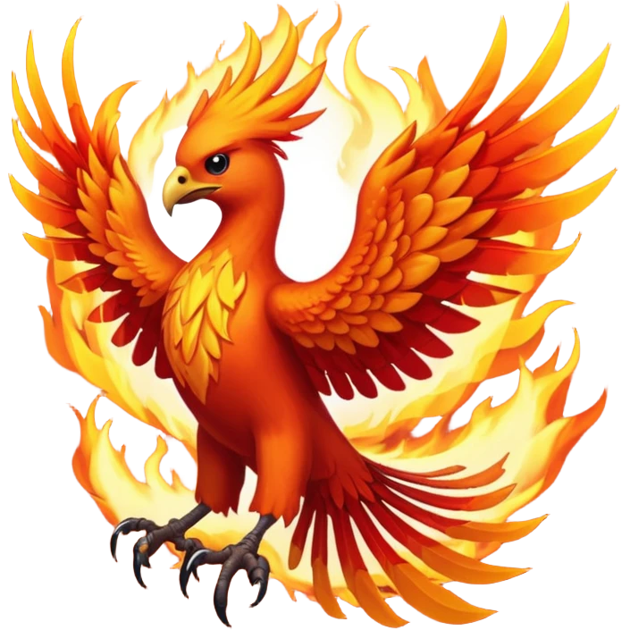 Fire phoenix - wings ablaze








 emoji