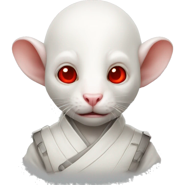 Albino rat red eyes, ninja  emoji