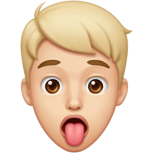 Confused tongue out emoji