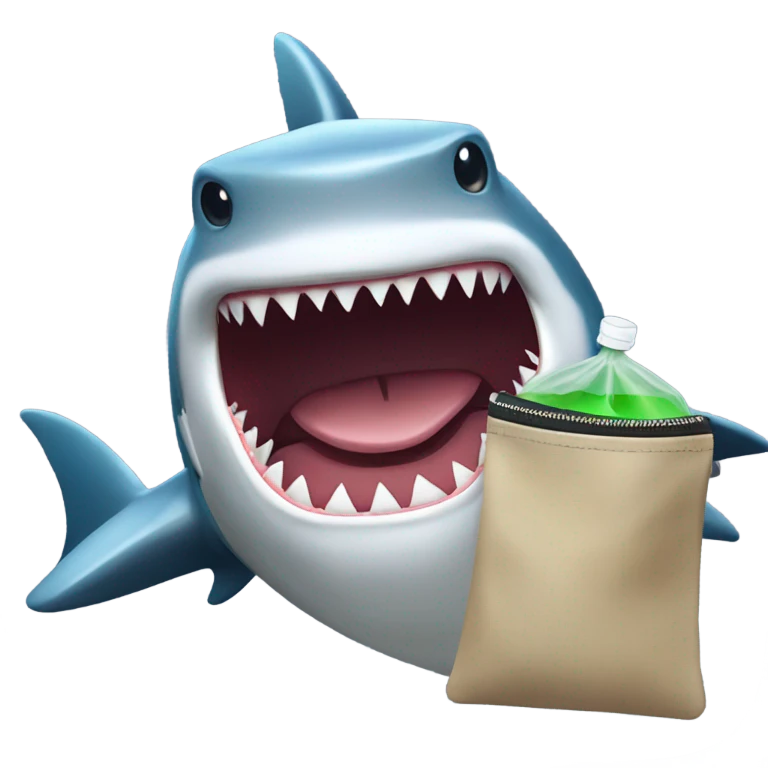 Shark with a zyn emoji