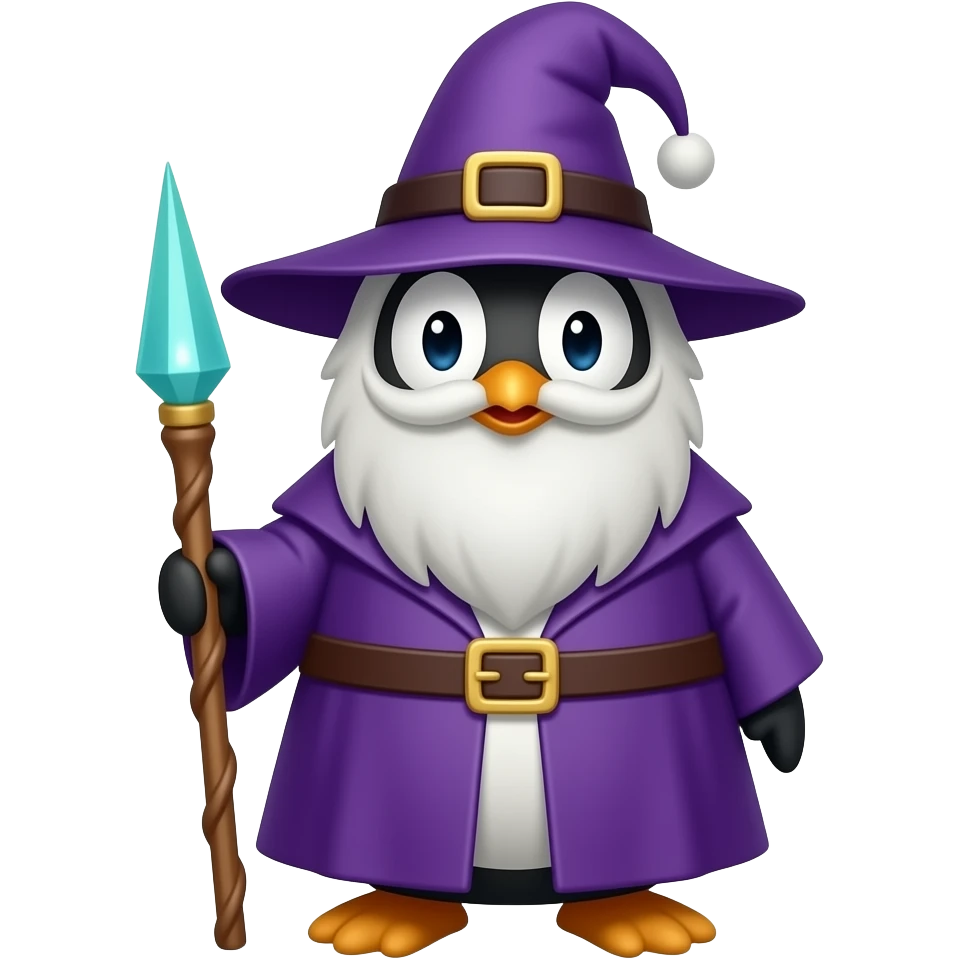 Penguin Wizard emoji