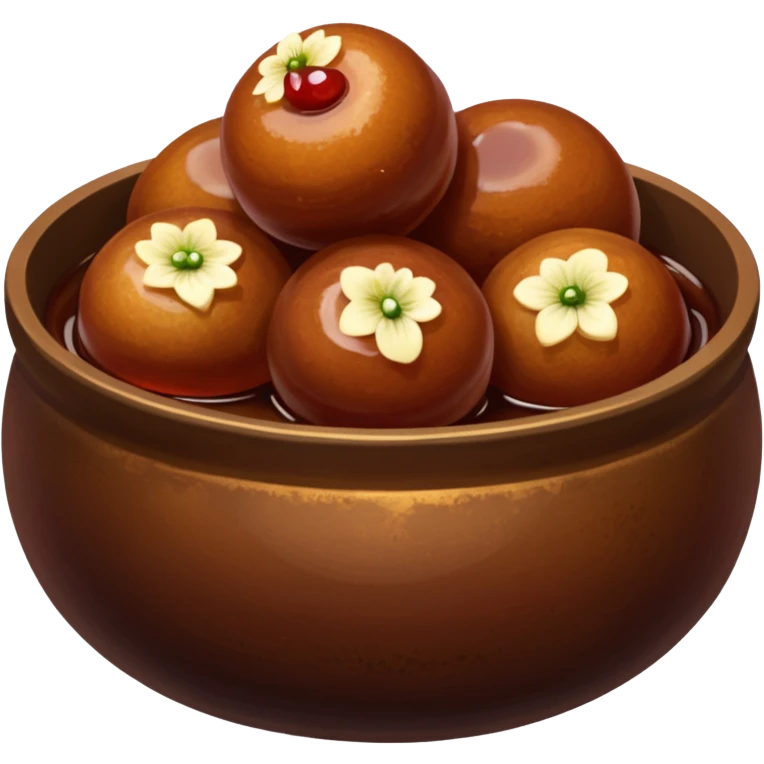 An Indian bowl of gulab jamun emoji