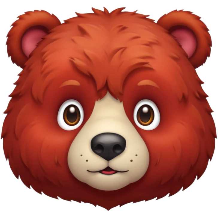 red bear face emoji