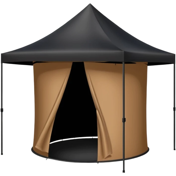 black spray tan tent emoji