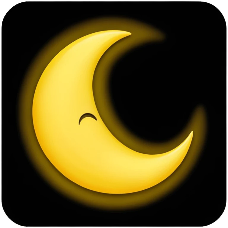 dark crescent moon emoji style with no face no eyes no mouth  emoji