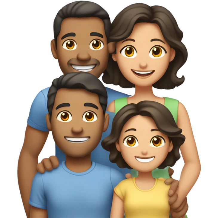 happy family of three emoji