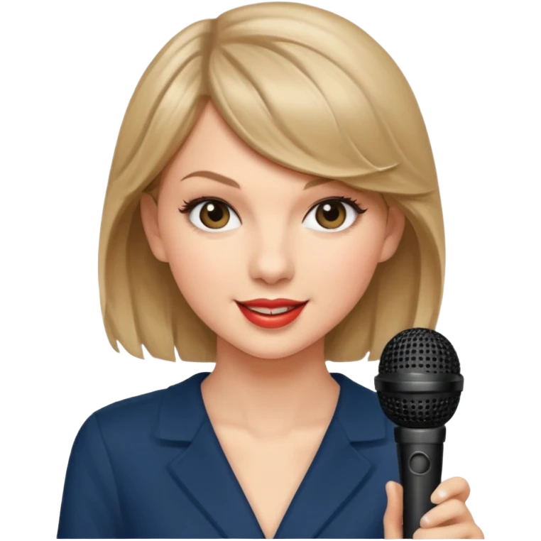 taylor swift with mic emoji