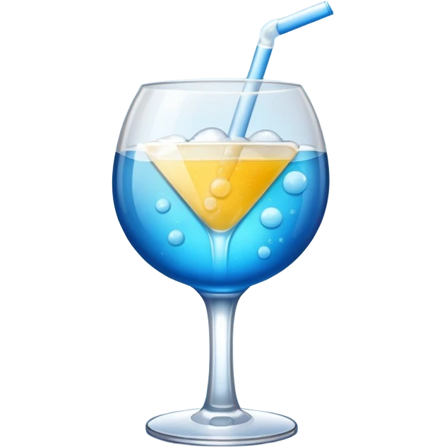 Alcohol beverage, blue buzz ball emoji