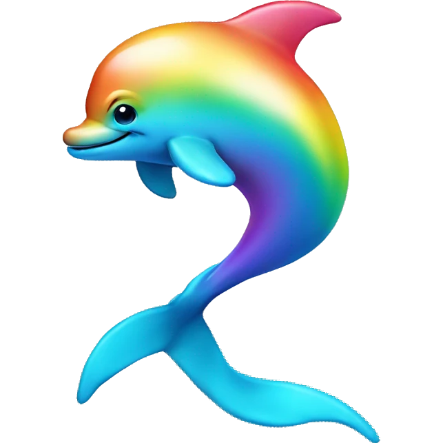 Rainbow Dolphin Full Body emoji