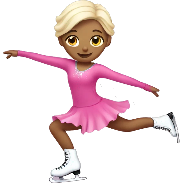 Pink ice skaters emoji