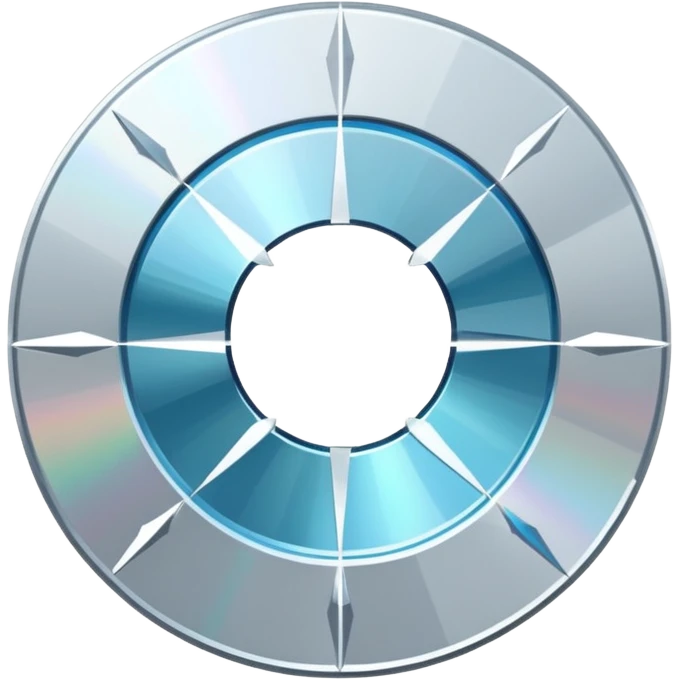 diamond CD emoji in minimalist style with a small scratch emoji